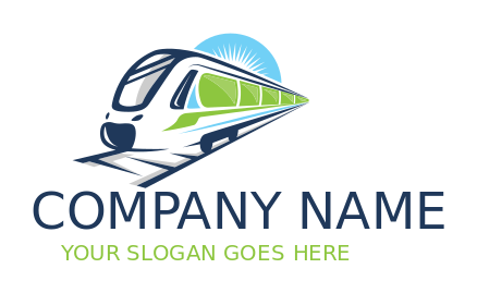 Create a transportation logo simple metro train