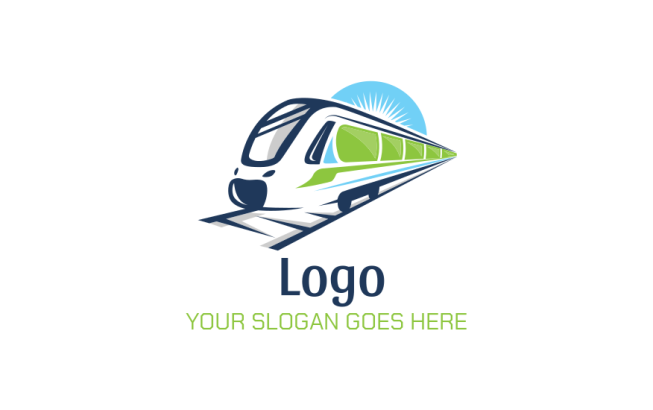 Create a simple logo metro train