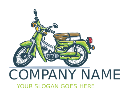 Create a mechanic logo bike side view