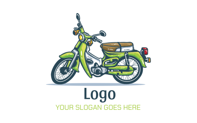 Create an illustrative logo of bike