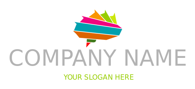 advertising logo template creative colorful mind