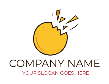 food logo template cracking potato chip