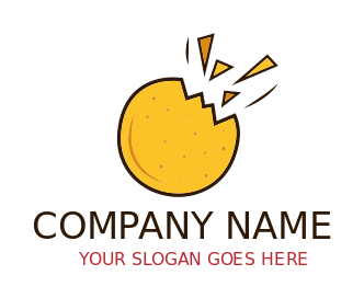 food logo template cracking potato chip
