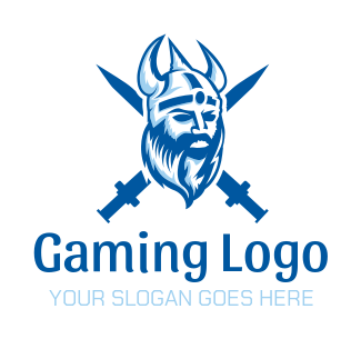 games logo swords viking horns helmets