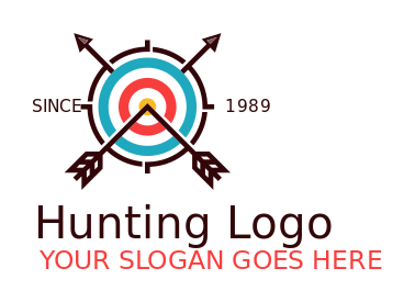 archery logo crossed arrows and target board