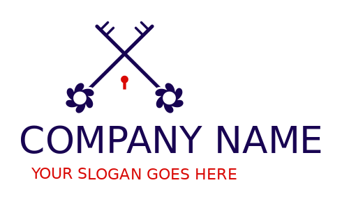 property logo crossed keys with keyhole