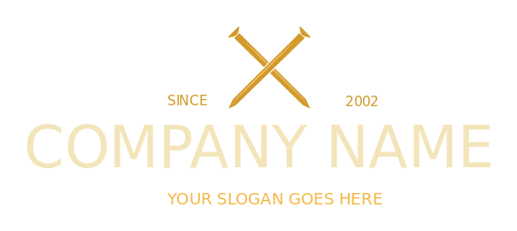 hardware store logo online crossed nails