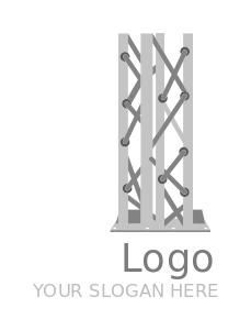 crossed steel pillars 