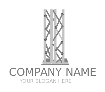 crossed steel pillars 