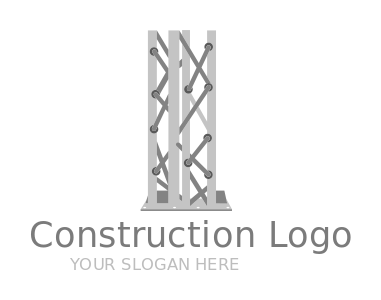 crossed steel pillars