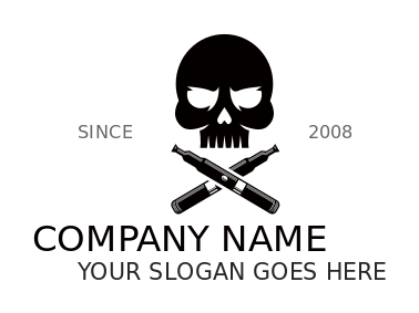 games logo crossed vapes and skull