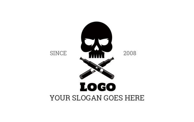 games logo crossed vapes and skull