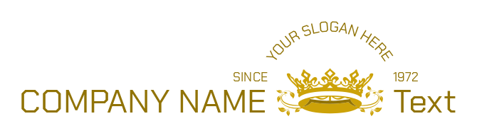 event planner logo icon crown with vines 