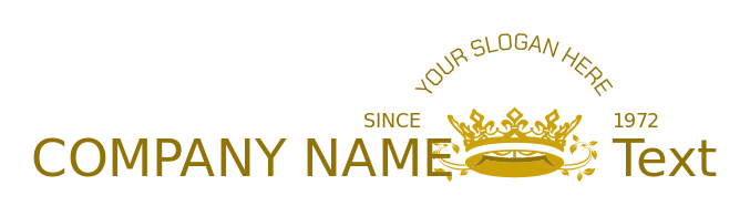 event planner logo icon crown with vines 