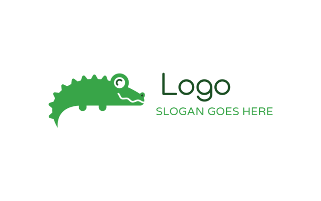 Cute abstract crocodile logo idea