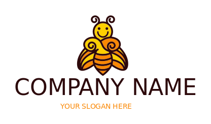 animal logo online cute bee mascot