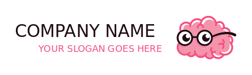 cute brain with glasses