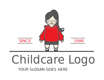 children's clothes logo doll wearing hoodie