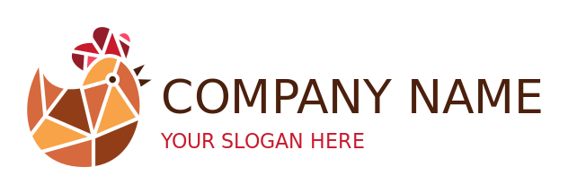 make a pet logo cute polygon chick