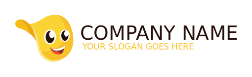 food logo icon cute potato chip mascot