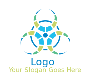 radiology logo dashes in circle of radiation