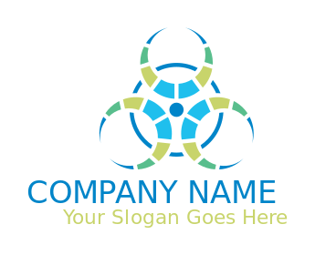 radiology logo dashes in circle of radiation