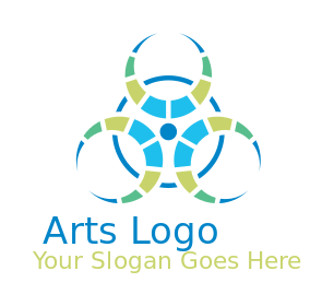 radiology logo dashes in circle of radiation
