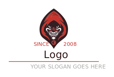 games logo demon in hood with evil smile