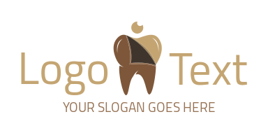 dentist logo image person tooth peeling off