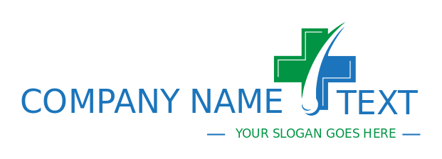 dermatologist logo icon cross with hair follicle