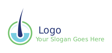 medical logo image hair follicle in circle