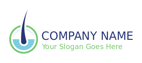 medical logo image hair follicle in circle