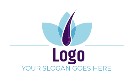 dermatologist logo maker hair follicle in flower