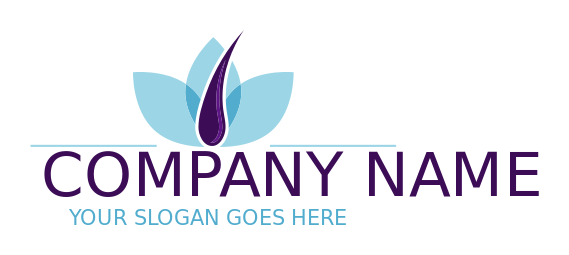 dermatologist logo maker hair follicle in flower