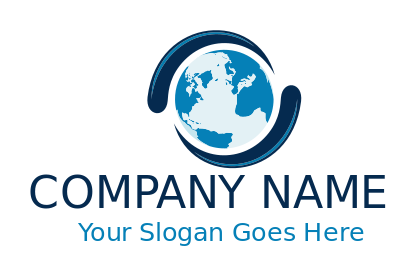 medical logo hair follicle revolving in globe