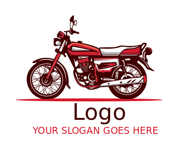 Design a transportation logo of retro bike