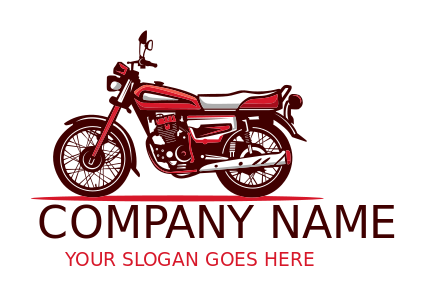 Design a transportation logo of retro bike