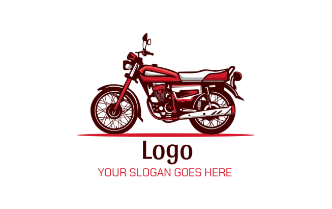 Design a logo of retro bike