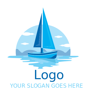 make a travel logo unique sail boat