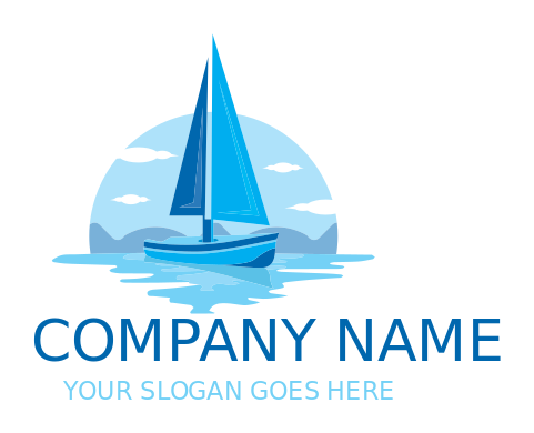 make a travel logo unique sail boat