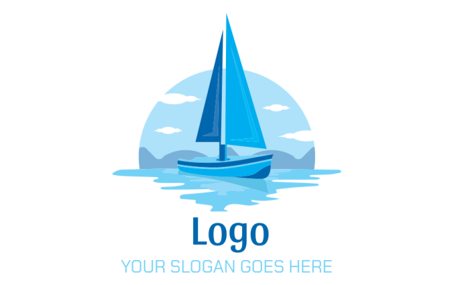 Design a logo of unique sail boat 
