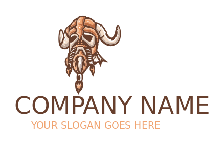 create a mascot logo vikings head with helmet