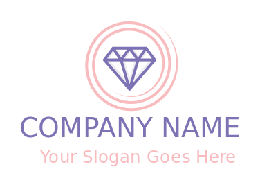 make a gemstones logo maker diamond with swirl