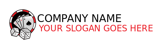 gambling logo dices and set aces gambling chip 