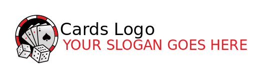 gambling logo dices and set aces gambling chip