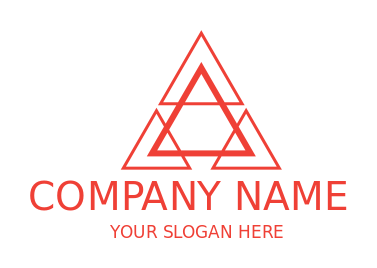 art gallery logo triangle shapes forming triangle