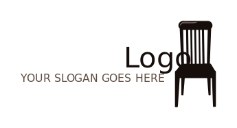 furniture store logo dining chair silhouette