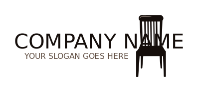 furniture store logo dining chair silhouette