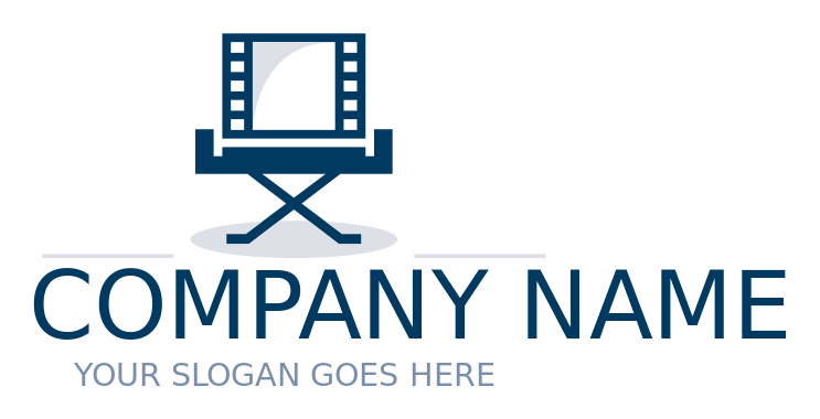 entertainment logo director chair with filmstrip