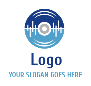 make an entertainment logo disk with music waves